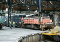 Storage and cleaning Station of propelled railway trains